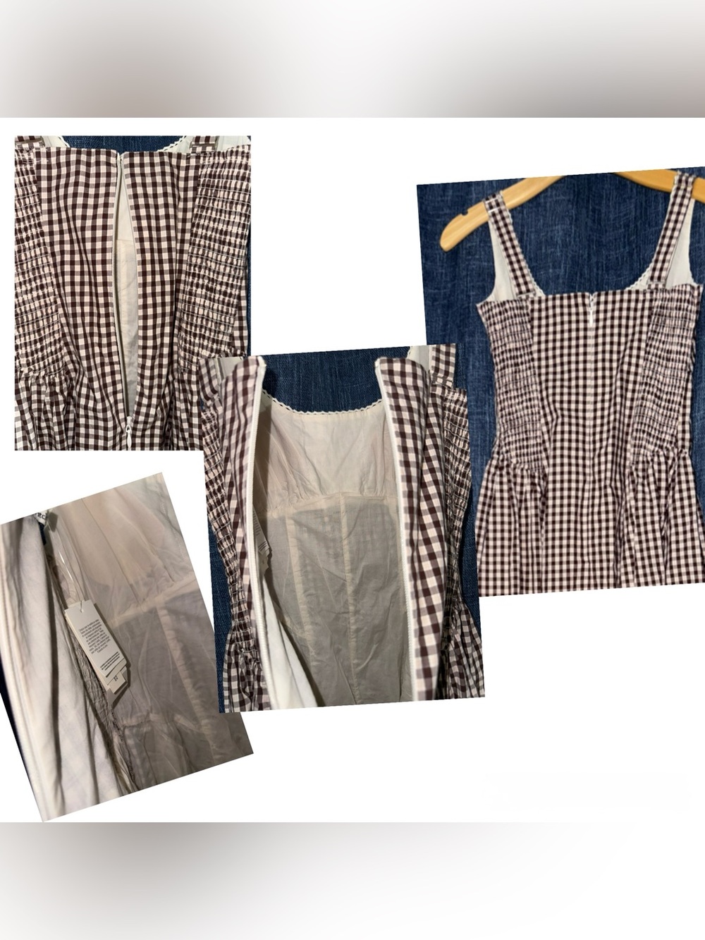 Abercrombie & Fitch Bra-Free Dylan Midi Dress in Mahogany Pattern Size S - Picture 4 of 13
